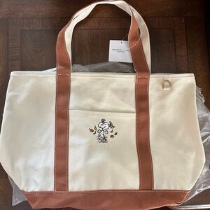 American Eagle Snoopy Graphic Canvas Tote Bag